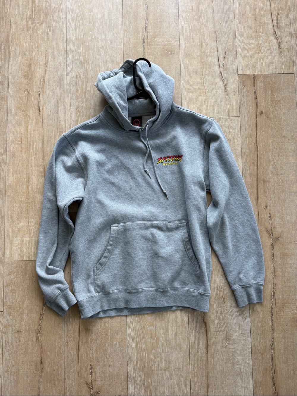 Spitfire Gray Pullover Hoodie with helldog logo size M